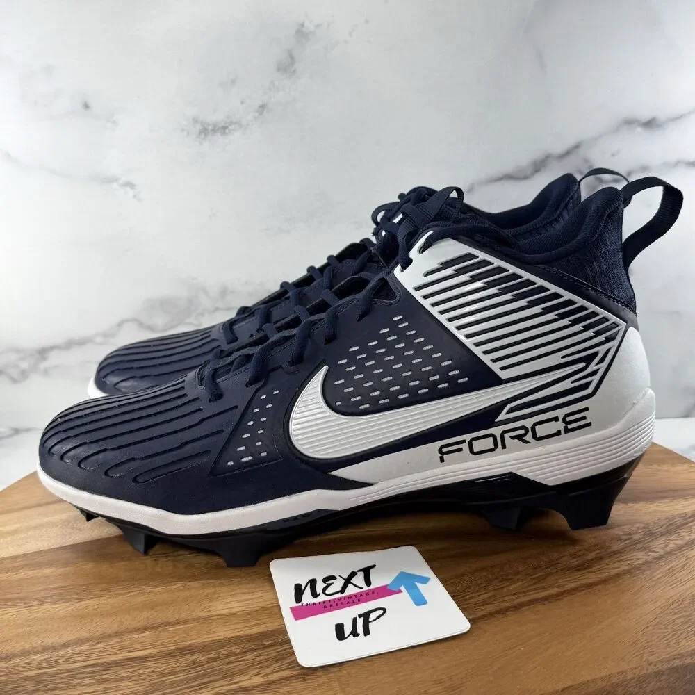 Nike Force Savage Pro 3 DA5453-400 Football Cleats Navy White Men's Size 14 New